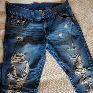 True Religion Jeans Men Color Blue Size 34 Light Used